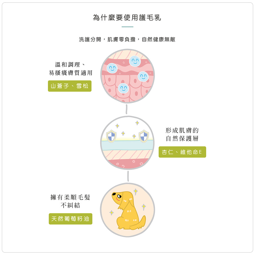 【毛起來】草本養護│柔順不打結神奇護毛乳-汪喵通用