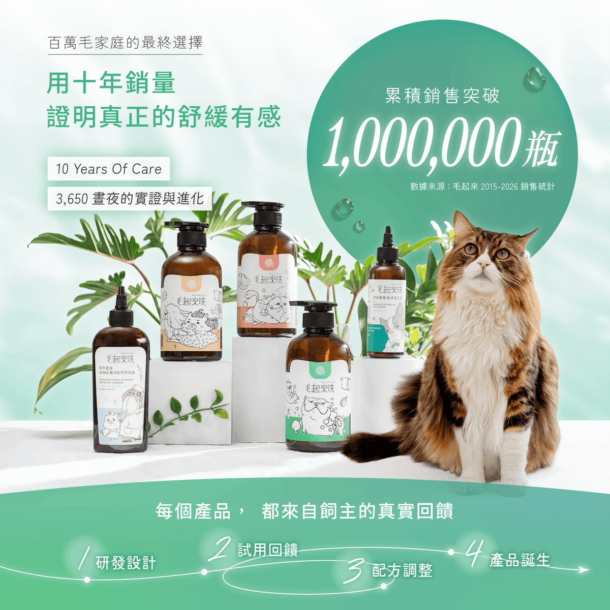 【毛起來】草本養護│癢癢退散洗毛精-貓貓專用