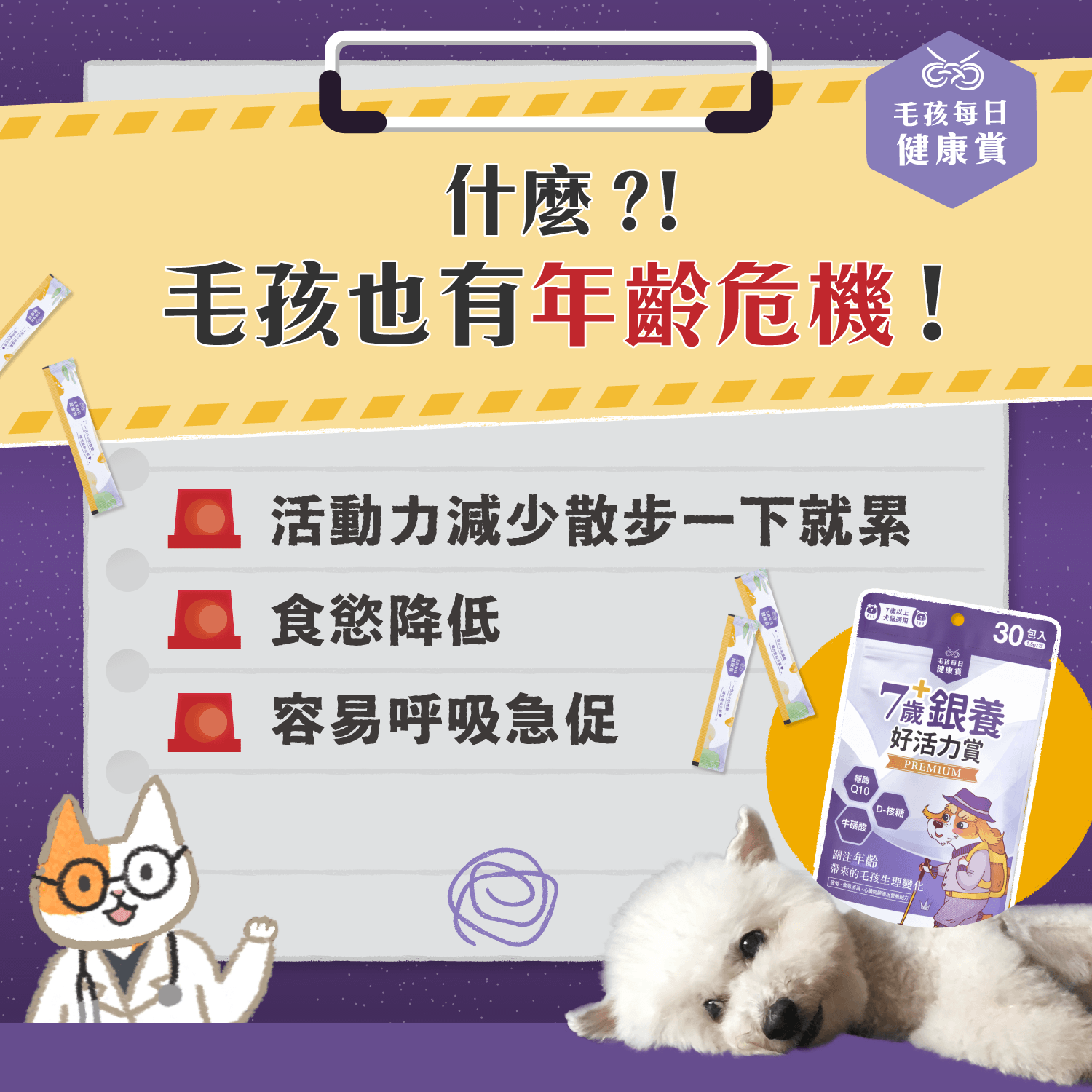 【毛起來】毛孩每日健康賞│7歲+銀養好活力賞
