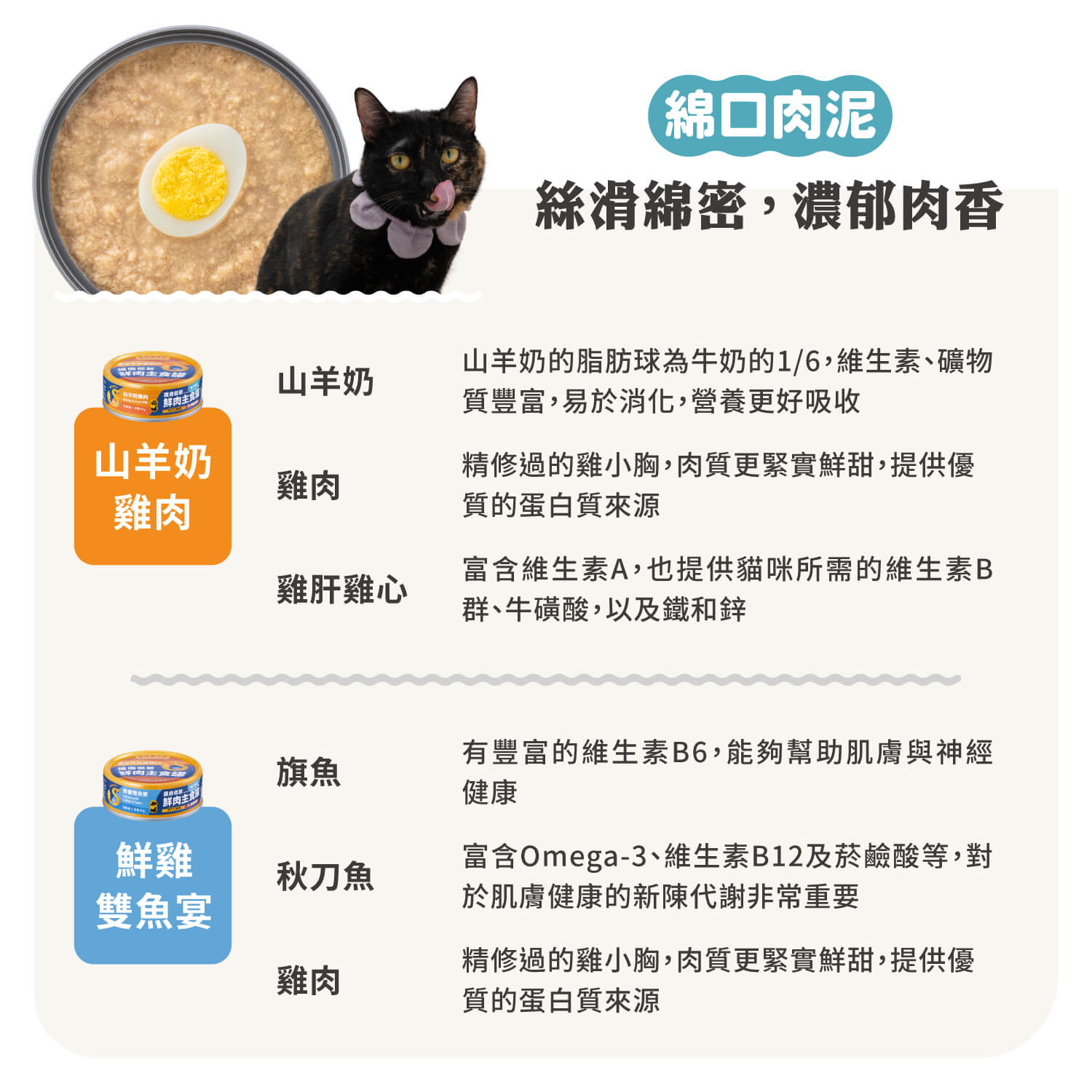 【毛起來】護膚低敏鮮肉主食罐｜貓用