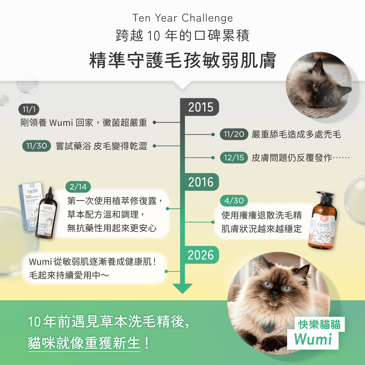 【毛起來】草本養護│癢癢退散洗毛精-貓貓專用