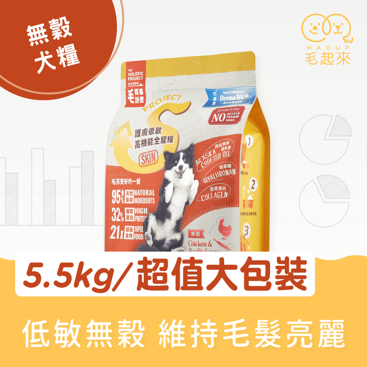 【毛起來】護膚無穀犬糧│S12田園雞與秋刀魚