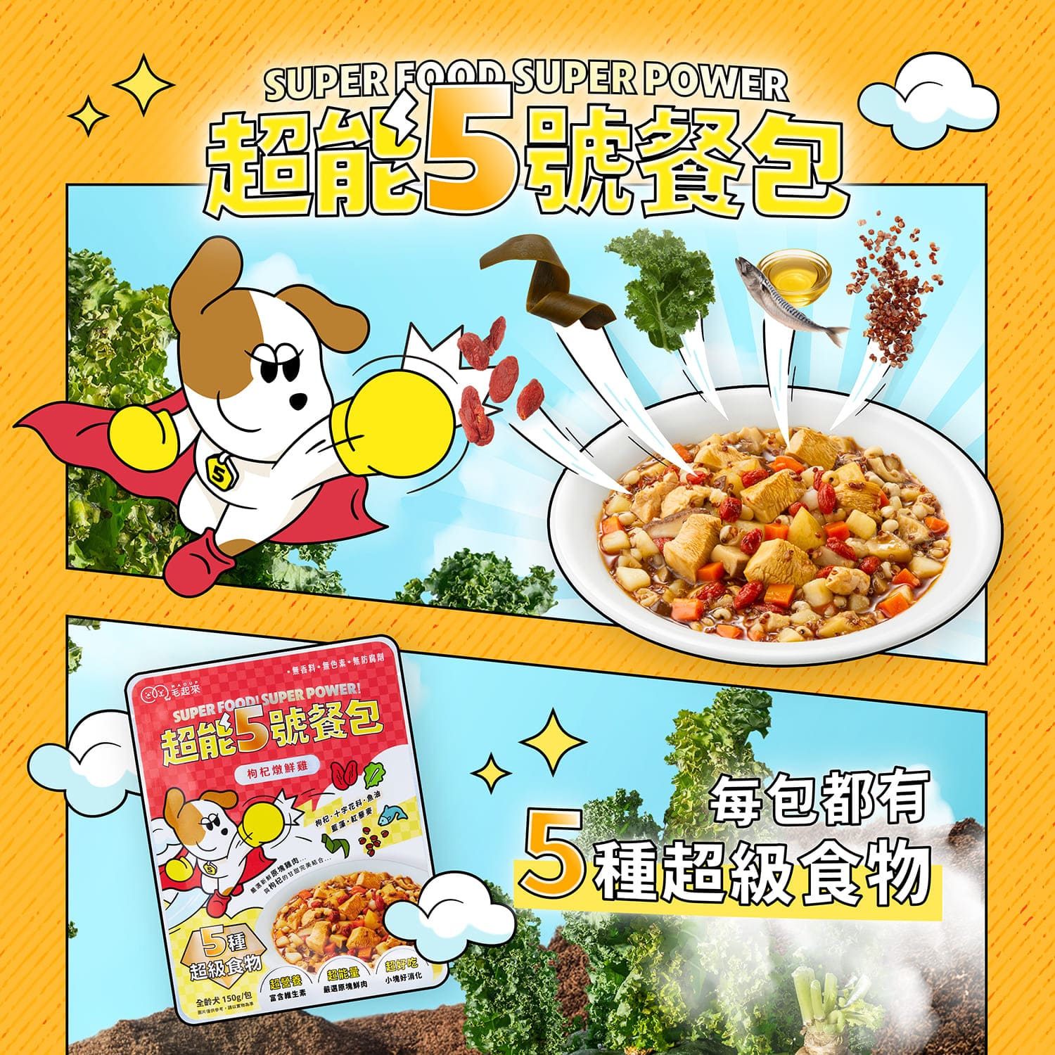 【官網獨家】超能5號餐包 買1送1（限同口味，需登入限購1次）