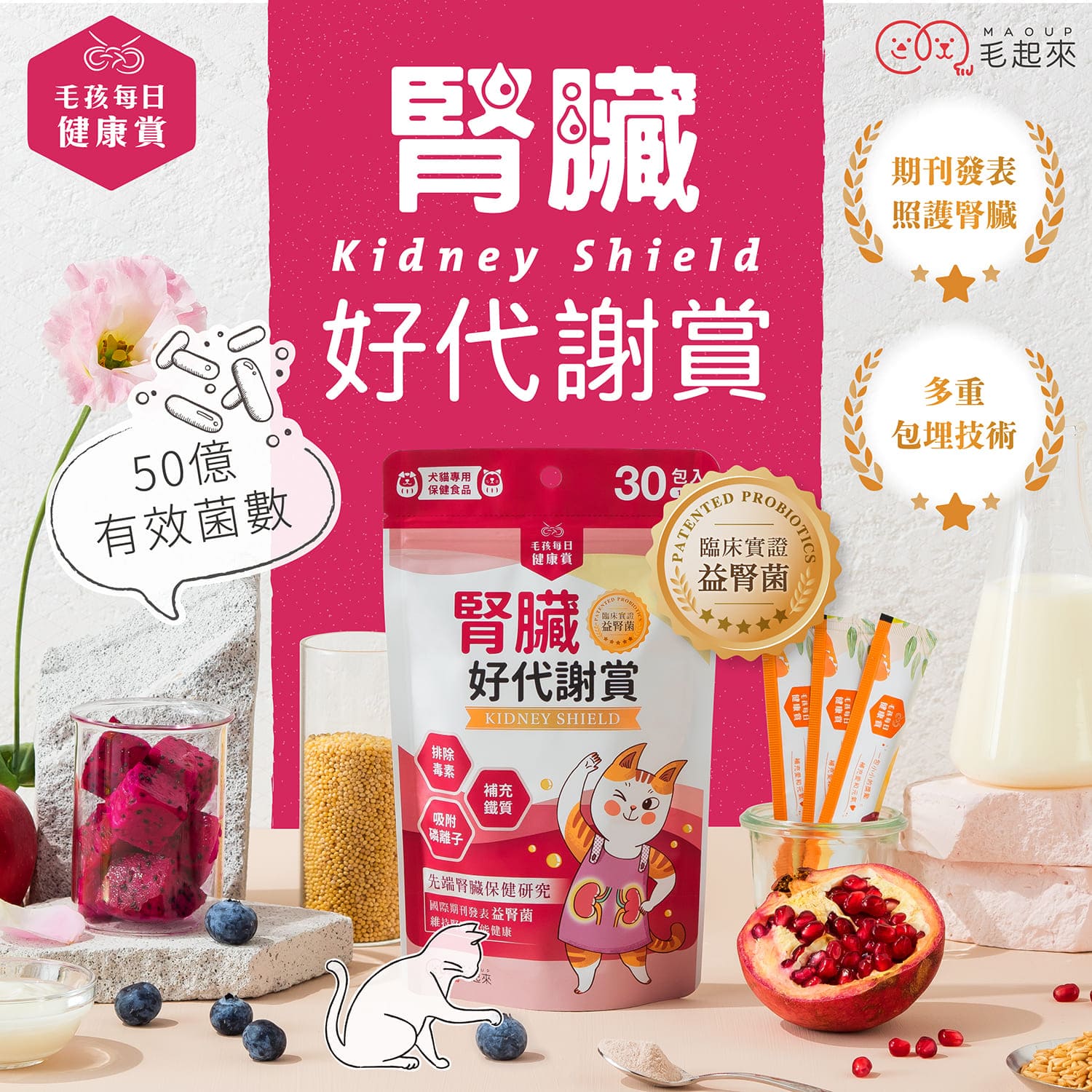 【毛起來】毛孩每日健康賞│腎臟好代謝賞