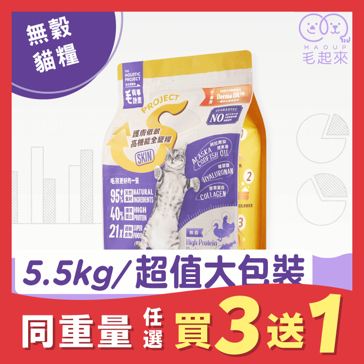 【毛起來】護膚無穀貓糧│S22雞鴨與鮮魚