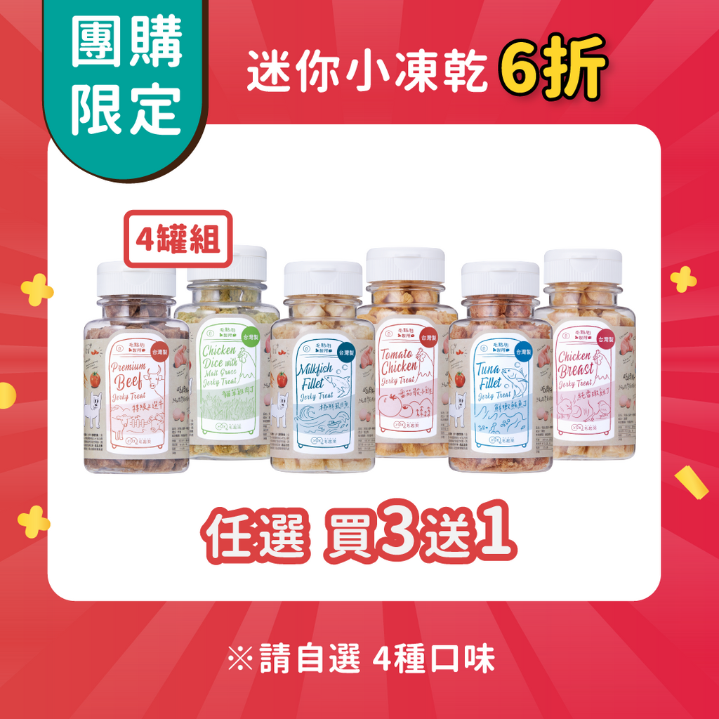 【團購】迷你方塊小凍乾(買3送1)