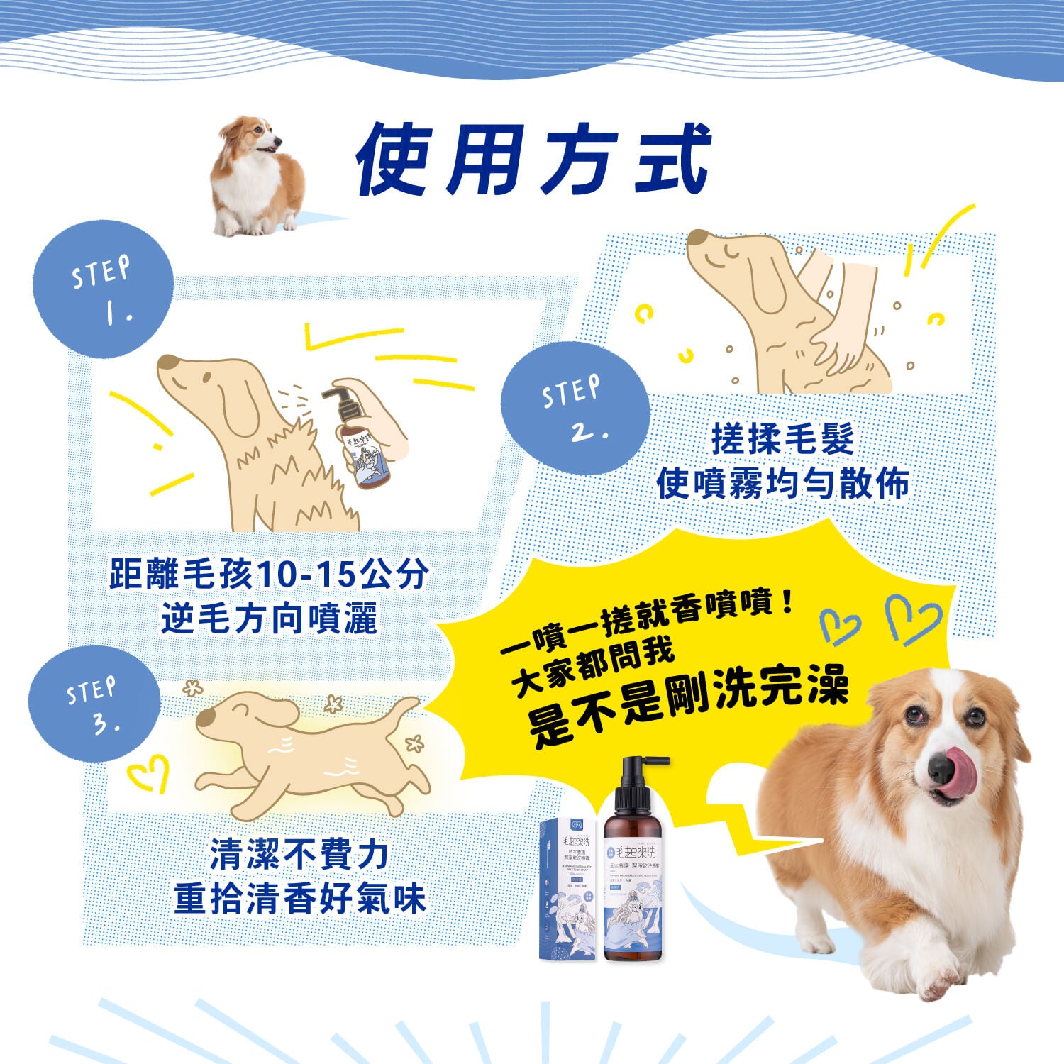 【毛起來】草本養護│潔淨乾洗噴霧