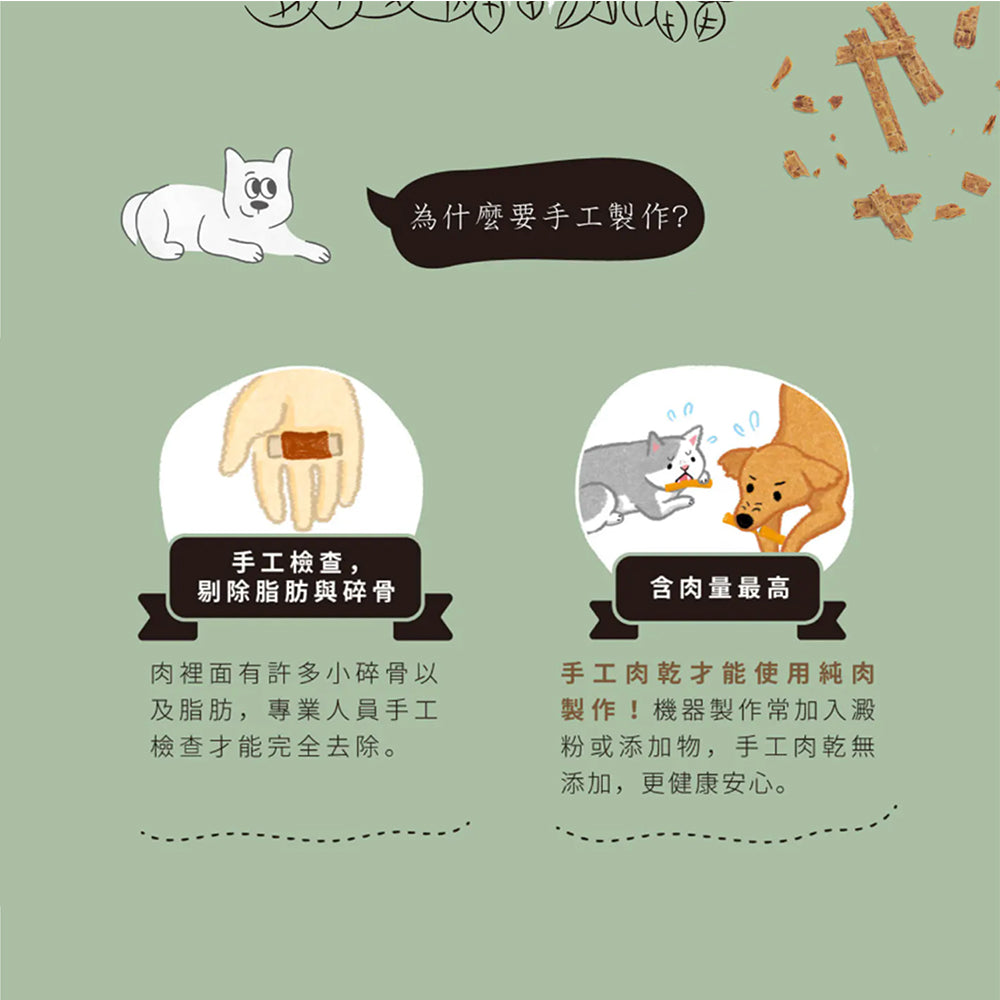 【團購】毛點心製所│手作原肉條/肉鬆 (買5送2)