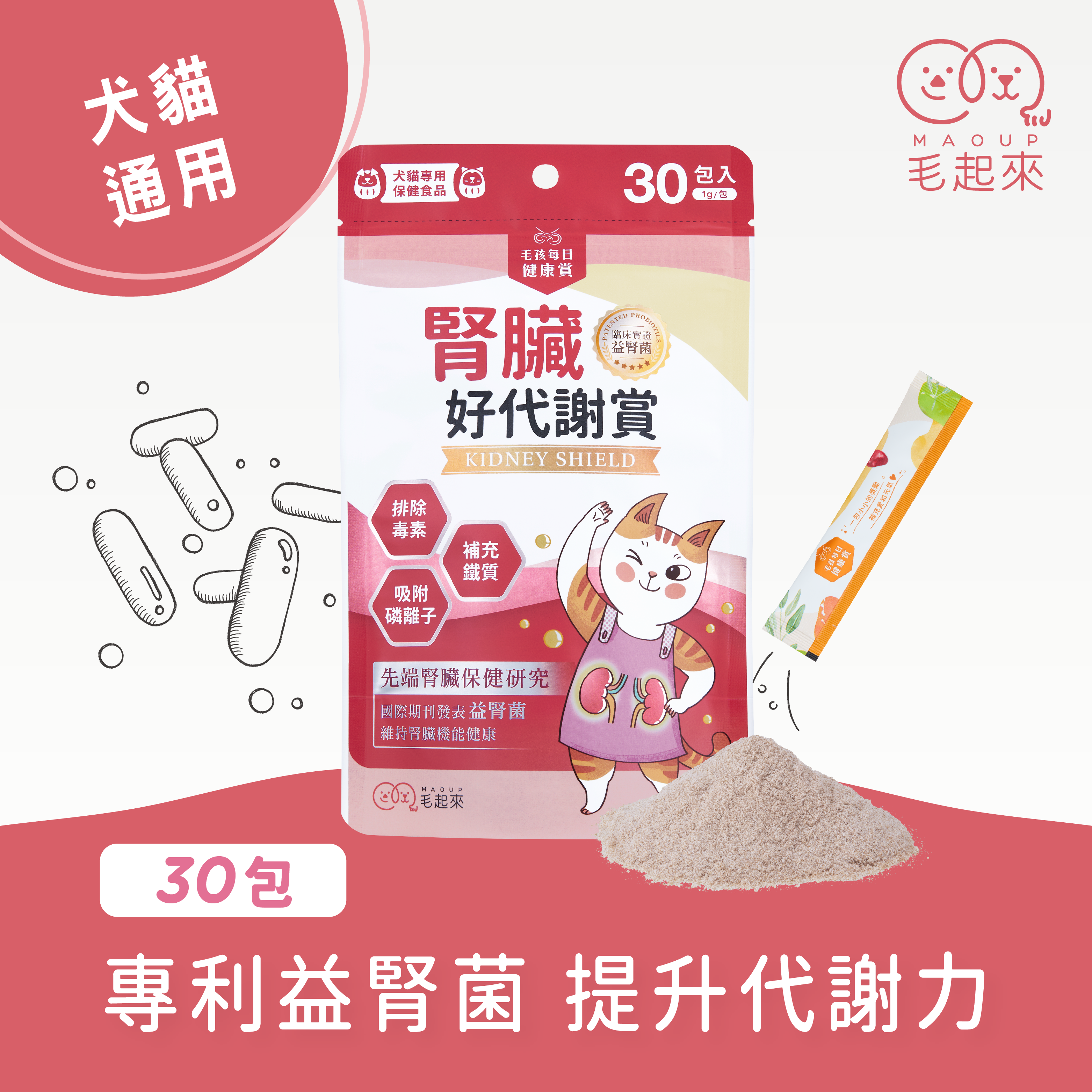 腎臟好代謝賞︱毛起來．犬貓專用保健食品– 毛起來MAOUP